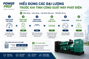 Hướng dẫn chọn máy phát điện đúng công suất cho nhà máy sản xuất tại Việt Nam