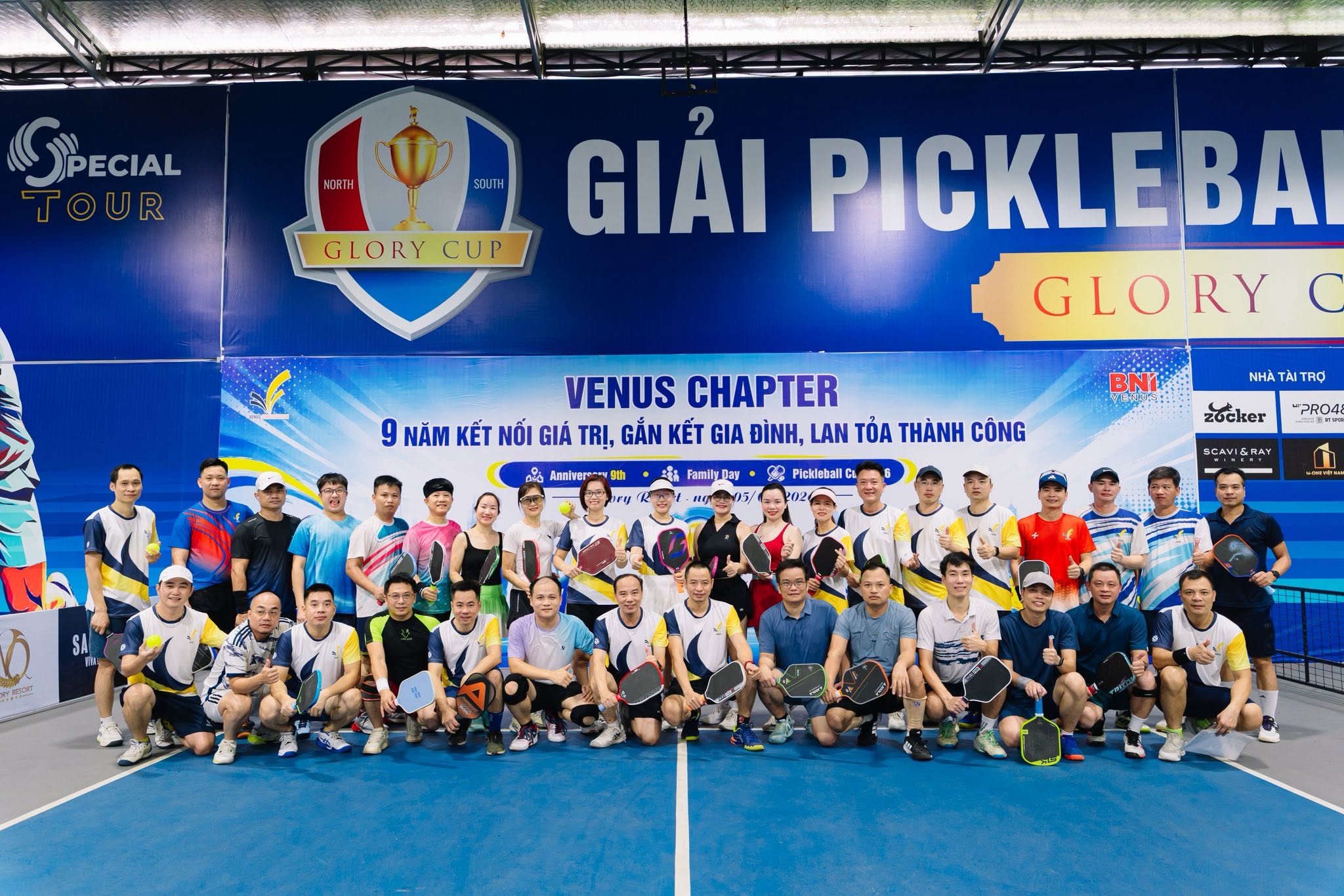 Tinh thần thể thao và sự quyết liệt của các doanh nhân VENUS tại giải Pickleball nội bộ.