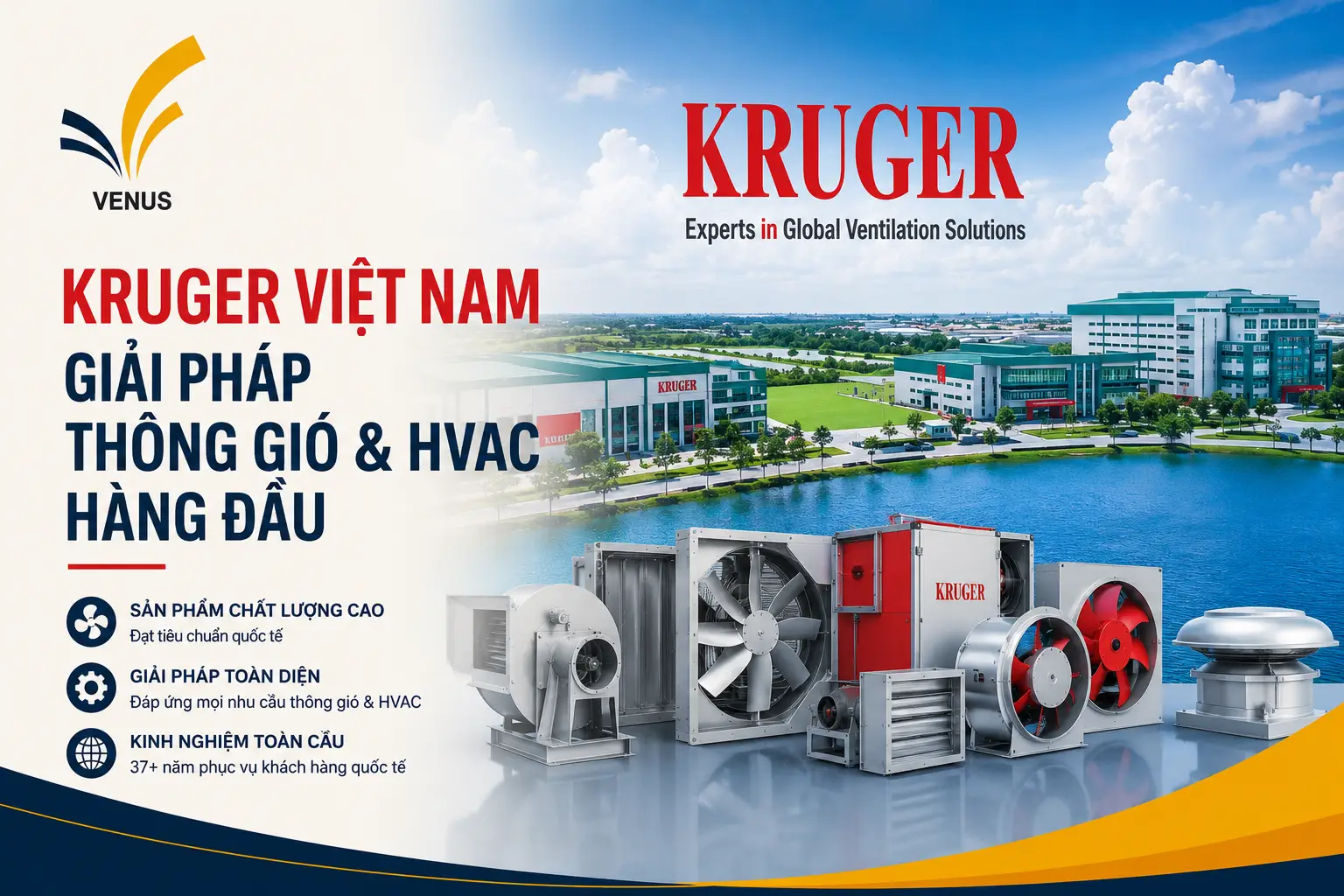 Kruger Việt Nam – Giải Pháp Thông Gió & HVAC Hàng Đầu | Venus Group