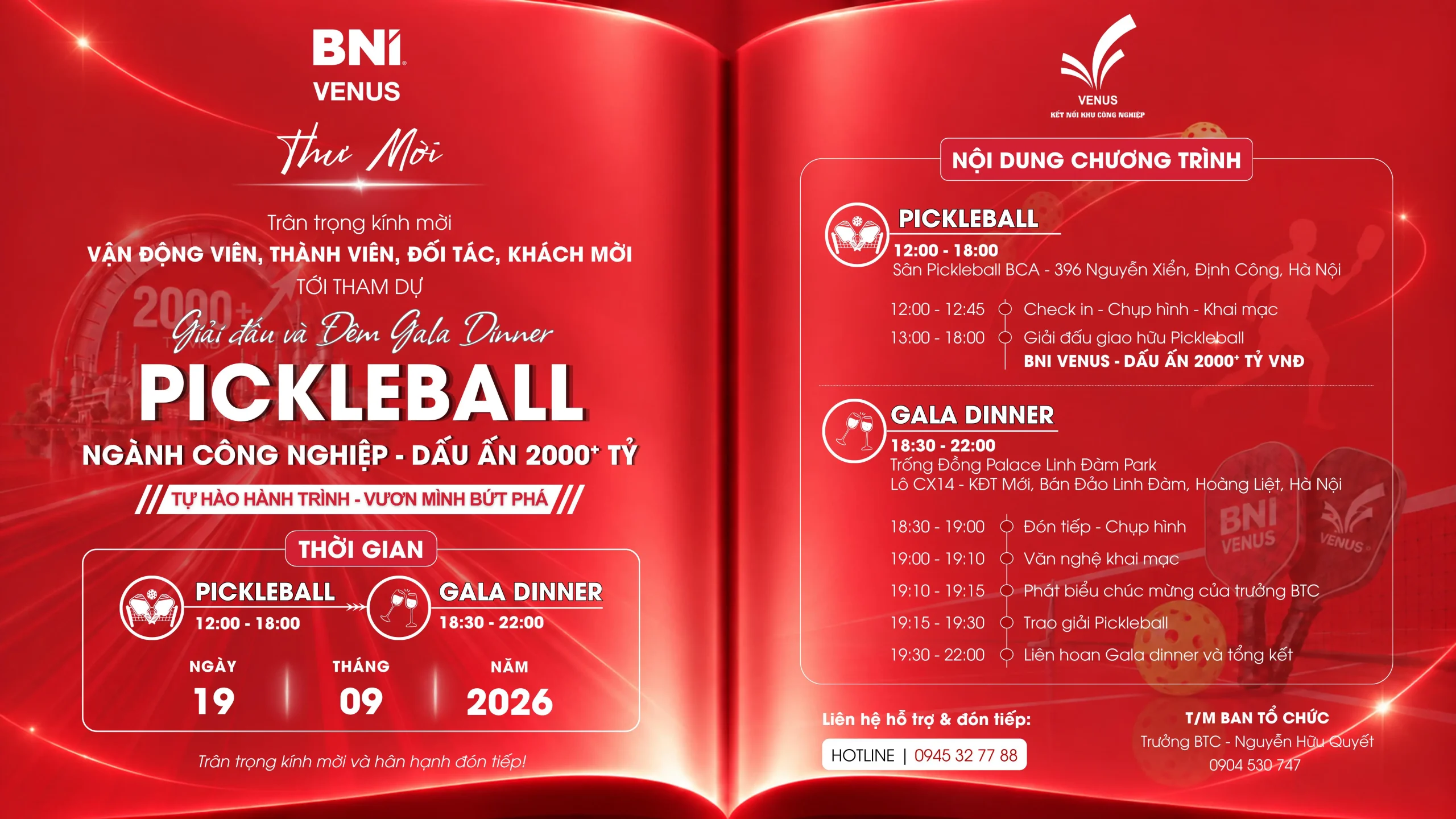 SẴN SÀNG BÙNG NỔ CÙNG GIẢI PICKLEBALL NGÀNH CÔNG NGHIỆP & GALA "DẤU ẤN 2000+ TỶ